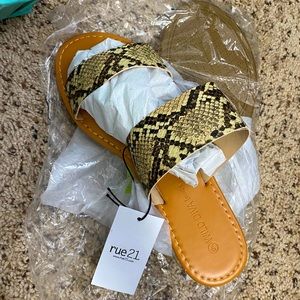 Snake print sandals